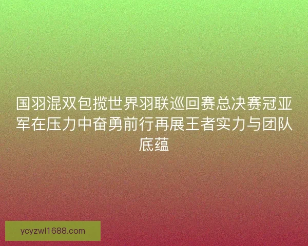 国羽混双包揽世界羽联巡回赛总决赛冠亚军在压力中奋勇前行再展王者实力与团队底蕴 国羽混双包揽世界羽联巡回赛总决赛冠亚军在压力中奋勇前行再展王者实力与团队底蕴