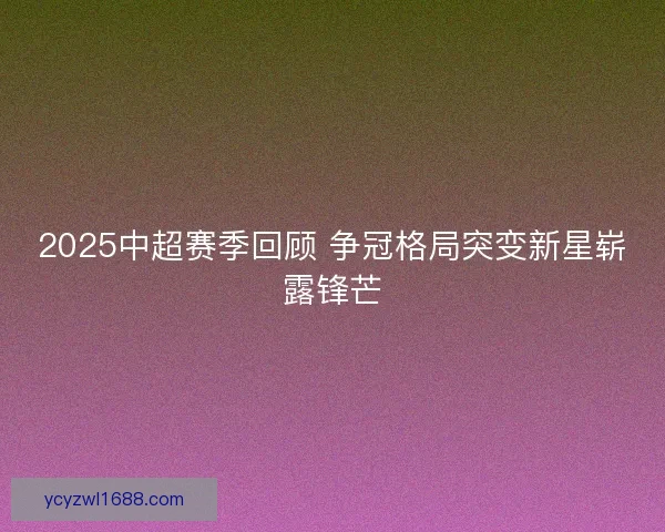 2025中超赛季回顾 争冠格局突变新星崭露锋芒